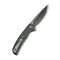 CIVIVI Sample Flipper Knife Green Canvas Micarta Handle (2.97" Satin Finished Nitro-V Blade) C19030E Sample2