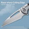 CIVIVI Sentinel Strike Flipper & Button Lock Knife Gray Aluminum Handle With Black FRN Integral Spacer (3.7" Stonewashed K110 Blade) C22025B-2