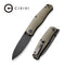 CIVIVI Sokoke Front Flipper & Thumb Stud Knife Micarta Handle (3.35" 14C28N Blade) C22007-2