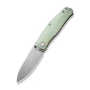 CIVIVI Sokoke Front Flipper & Thumb Stud Knife Natural G10 Handle (3.35" Silver Bead Blasted 14C28N Blade) C22007-5