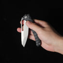 CIVIVI Spiny Dogfish Manual Thumb Knife Black G10 Handle (3.47" Stonewashed 14C28N Blade) C22006-1