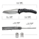 CIVIVI Spiny Dogfish Manual Thumb Knife Black G10 Handle (3.47" Stonewashed 14C28N Blade) C22006-1