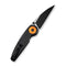 CIVIVI Starflare Flipper & Button Lock & Thumb Stud Knife Black Aluminum Handle (3.3" Black Nitro-V Blade) C23052 Sample1