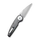 CIVIVI Starflare Thumb Stud & Button Lock Knife Gray Aluminum Handle (3.3" Satin Finished Nitro-V Blade) C23052-2