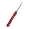 CIVIVI Starflare Thumb Stud & Button Lock Knife Red Aluminum Handle (3.3" Damascus Blade) C23052-DS1