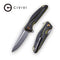 CIVIVI Statera Flipper Knife G10 With Carbon Fiber Overlay Handle (3.45" D2 Blade) C901B