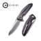 CIVIVI Statera Flipper Knife G10 With Carbon Fiber Overlay Handle (3.45" Damascus Blade) C901DS