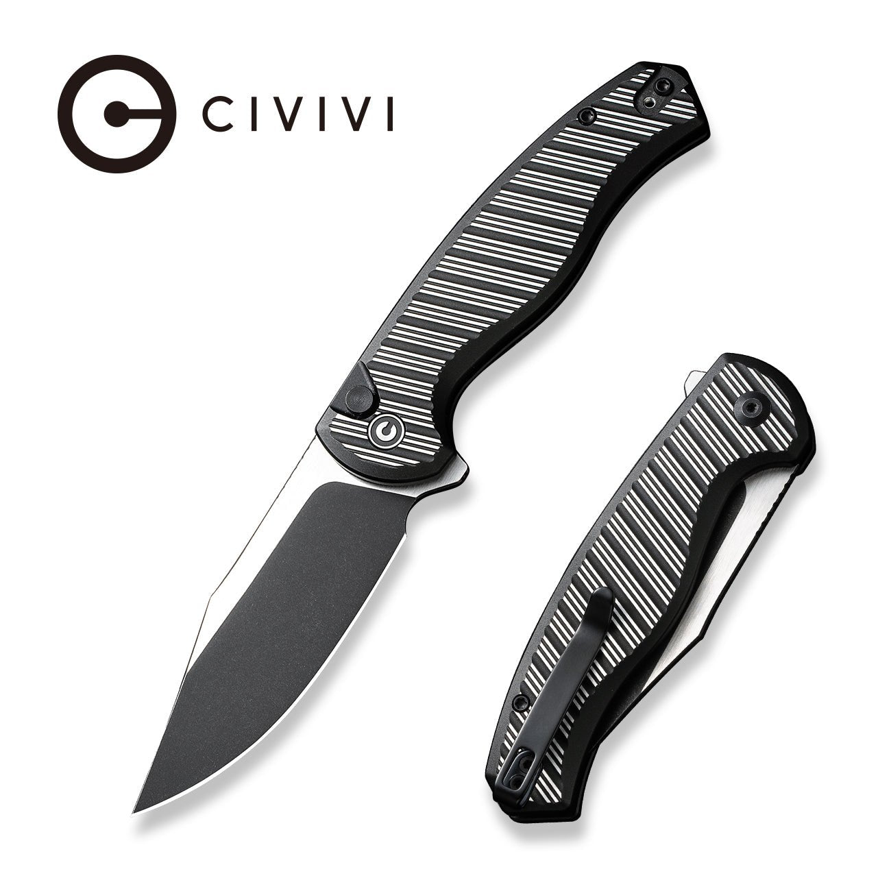 CIVIVI Stormhowl Flipper & Button Lock Knife Aluminum Handle Nitro-V