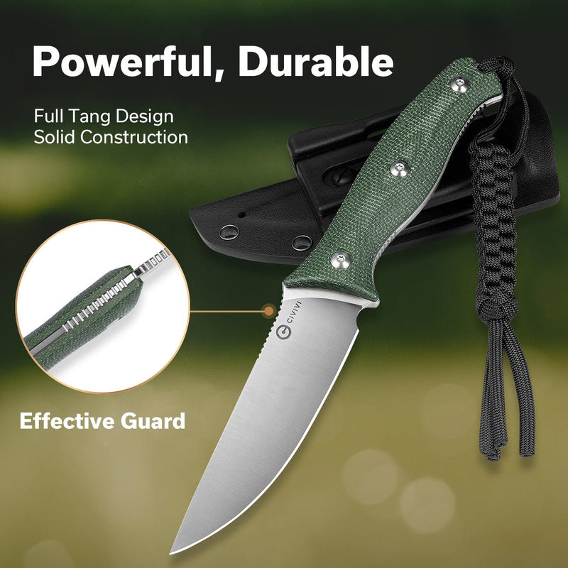 CIVIVI Stormridge Fixed Blade Knife Micarta Handle Nitro-V Blade