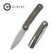 CIVIVI Stylum Front Flipper And Slip Joint Knife Micarta Handle (2.96" 10Cr15CoMoV Blade) C20010B-C