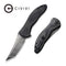 CIVIVI Synergy3 Flipper Knife G10 With Carbon Fiber Handle (3.24" Damascus Blade) C20075B-DS1