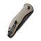 CIVIVI Synergy3 Flipper Knife Tan G10 Handle (3.24" Black Stonewashed Nitro-V Blade) C20075D-2