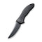 CIVIVI Synergy4 Flipper Knife Black G10 Handle (3.94" Black Nitro-V Blade, Trailing Point) C21018A-1