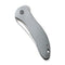 CIVIVI Synergy4 Flipper Knife Gray G10 Handle (3.94" Satin Finished Nitro-V Blade, Trailing Point) C21018A-2