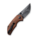CIVIVI Thug 2 Thumb Stud Knife Wood Handle (2.69" Damascus Blade) C20028C-DS1
