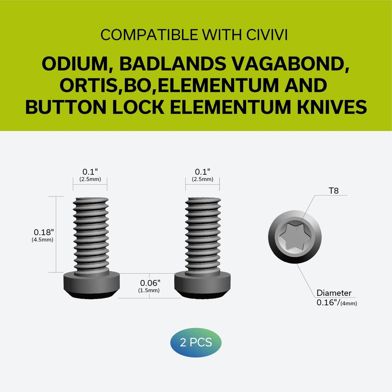 CIVIVI Titanium Pocket Clip With Titanium screws T001A