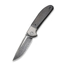 CIVIVI Trailblazer XL Slip Joint Knife Carbon Fiber Overlay On G10 & Stainless Steel Handle (3.46" Damascus Blade) C2101DS-1