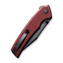 CIVIVI Tranquil Flipper Knife Burgundy G10 Handle (3.7" Black 14C28N Blade) C23027-2