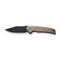 CIVIVI Tranquil Flipper Knife Tan G10 Handle (3.7" Black 14C28N Blade) C23027-3
