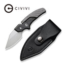 CIVIVI Typhoeus Adjustable Fixed Blade Knife Black And Gray Aluminum Handle (2.27" Stonewashed 14C28N Blade) C21036-3