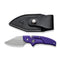 CIVIVI Typhoeus Adjustable Fixed Blade Knife Purple G10 Handle (2.27" Stonewashed 14C28N Blade) C21036-2