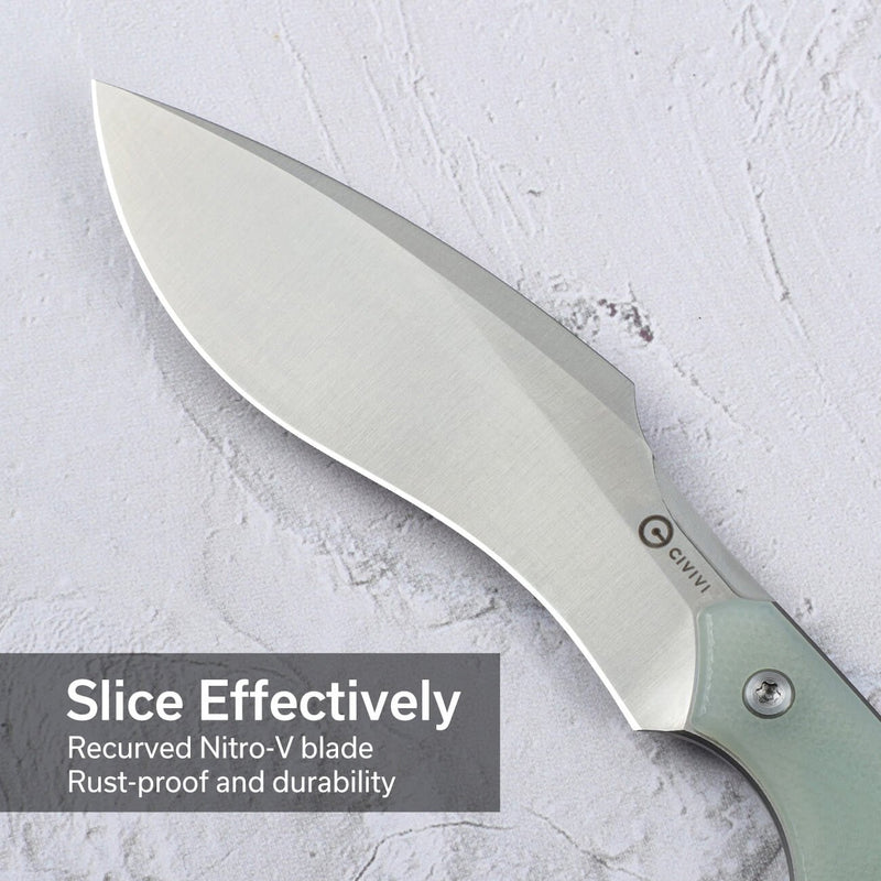 CIVIVI Vaquita II Fixed Blade Knife G10 Handle (3.2" Nitro-V Blade) C047C-2