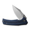 CIVIVI Vexillum Thumb Stud & Flipper Knife Milled Blue/Black Layered G10 Handle (3.81" Satin Finished Nitro-V Blade) C23003D-3