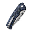 CIVIVI Vexillum Thumb Stud & Flipper Knife Milled Blue/Black Layered G10 Handle (3.81" Satin Finished Nitro-V Blade) C23003D-3