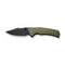 CIVIVI Vexillum Thumb Stud & Flipper Knife Milled OD Green G10 Handle (3.81" Black Stonewashed Nitro-V Blade) C23003D-2