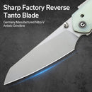 CIVIVI Vision FG Thumb Stud Knife Natural G10 Handle (3.54" Satin Finished Nitro-V Blade) C22036-2