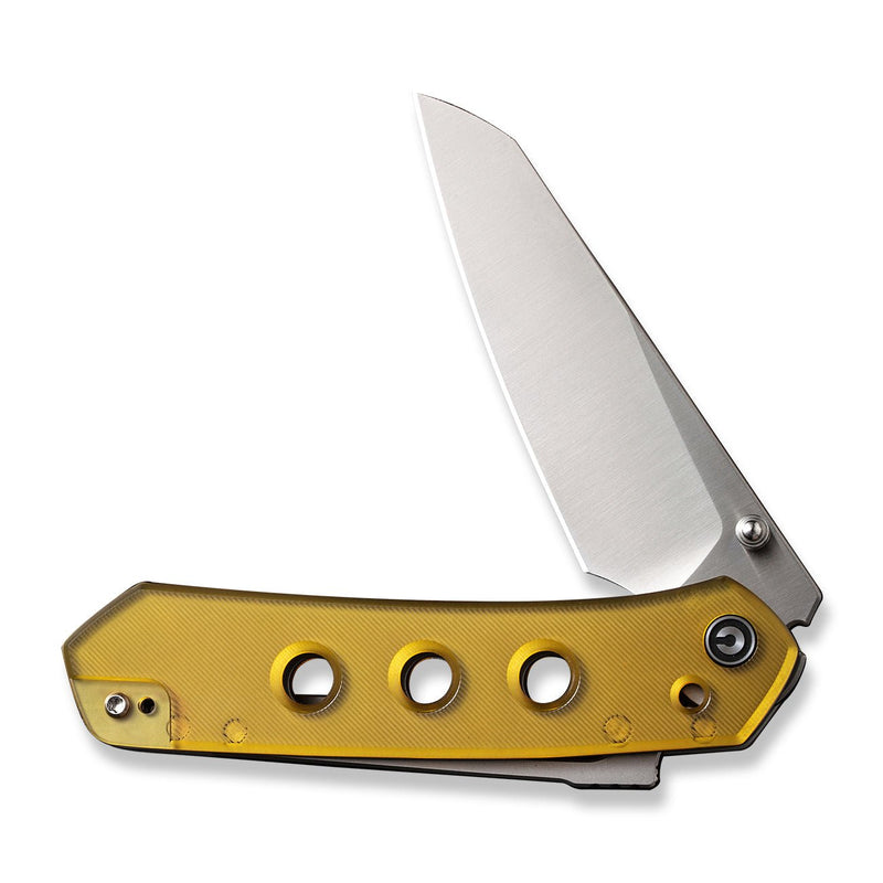 CIVIVI Vision FG Thumb Stud Knife Polished Ultem Handle (3.54" Satin Finished Nitro-V Blade) C22036-5