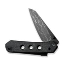 CIVIVI Vision FG Thumb Stud & Superlock Knife Black Canvas Micarta Handle (3.54" Damascus Blade) C22036-DS2