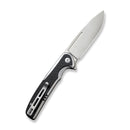 CIVIVI Voltaic Flipper Knife Stainless Steel Handle With G10 Inlay (3.48" 14C28N Blade) C20060-2