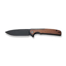 CIVIVI Voltaic Flipper Knife Stainless Steel Handle With Wood Inlay (3.48" 14C28N Blade) C20060-1