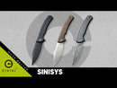 CIVIVI Sinisys Flipper Knife Carbon Fiber & G10 & Stainless Steel Handle (3.7" Damascus Blade) C20039-DS1