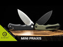 CIVIVI Mini Praxis Flipper Knife Wood Handle (2.98" Damascus Blade) C18026C-DS1