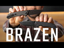 CIVIVI Brazen Flipper & Thumb Stud Knife Micarta Handle (3.46" Damascus Blade) C2102DS-3