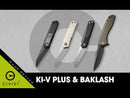 CIVIVI Baklash Flipper Knife Micarta Handle (3.5" 9Cr18MoV Blade) C801K